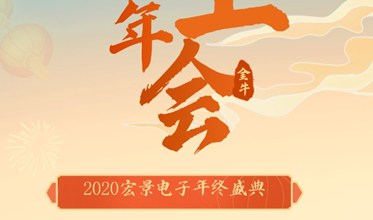 “乘风破浪 宏景电子线上年会”