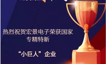 喜讯 宏景电子荣获国家专精特新“小巨人”企业称号