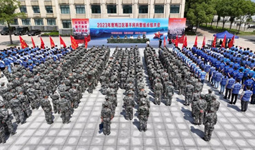 使命担当 国防有我 ——宏景电子民兵参加基干民兵点验大会